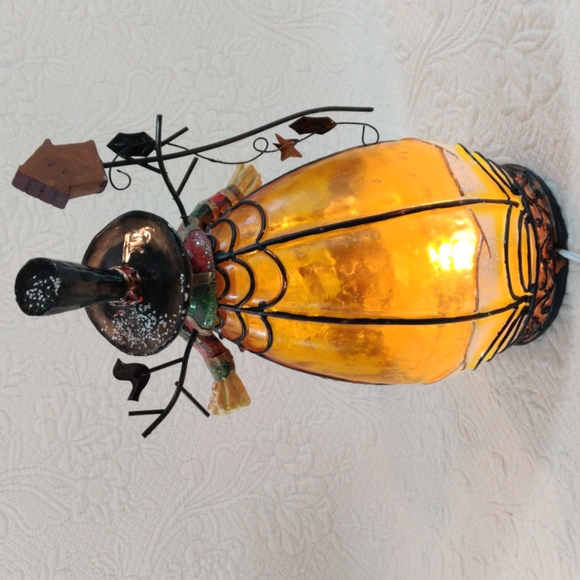Vintage Snowman Light with Christmas Town Scene - Picture 4 of 6